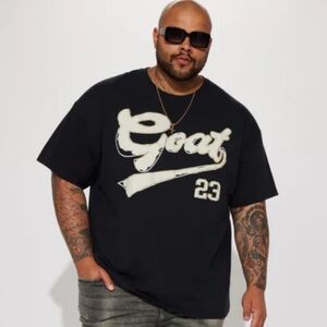 Fashion Nova Men's Black and White Graphic Tee